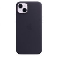 Кожаный чехол Leather Case для iPhone 14, "чёрный"