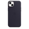 Кожаный чехол Leather Case для iPhone 14, "чёрный"