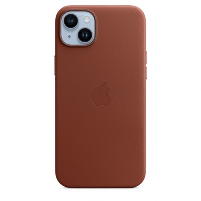 Кожаный чехол Leather Case для iPhone 14 Plus, "коричневый"