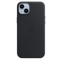 Кожаный чехол Leather Case для iPhone 14 Plus, "тёмная ночь"
