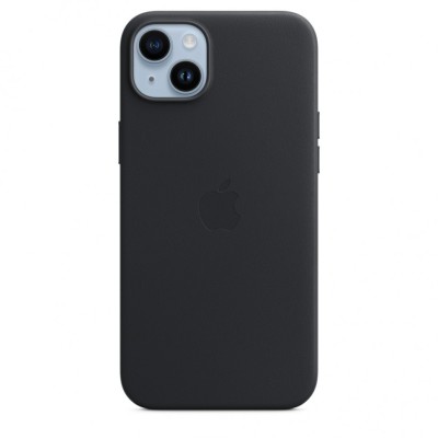 Кожаный чехол Leather Case для iPhone 14 Plus, "тёмная ночь"