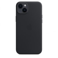 Кожаный чехол Leather Case для iPhone 14 Plus, "тёмная ночь"