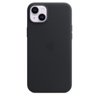 Кожаный чехол Leather Case для iPhone 14 Plus, "тёмная ночь"