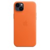 Кожаный чехол Leather Case для iPhone 14, "оранжевый"