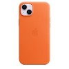 Кожаный чехол Leather Case для iPhone 14, "оранжевый"