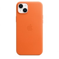 Кожаный чехол Leather Case для iPhone 14, "оранжевый"