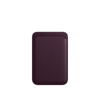 Кожаный кошелёк для iPhone 15 Plus с MagSafe, "тёмно-вишнёвый"