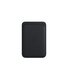Кожаный кошелёк для iPhone 15 Pro Max с MagSafe - "тёмная ночь"
