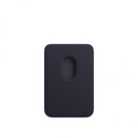 Кожаный кошелёк для iPhone 15 Pro Max с MagSafe - "чёрный"