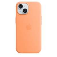 Чехол Silicone Case для iPhone 15, силикон, "Orange Sorbet"