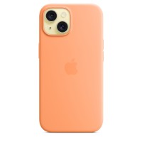 Чехол Silicone Case для iPhone 15, силикон, "Orange Sorbet"