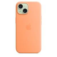 Чехол Silicone Case для iPhone 15, силикон, "Orange Sorbet"