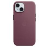 Накладка Apple FineWoven Case с MagSafe для iPhone 15, бордовый Накладка Apple FineWoven Case с MagSafe для iPhone 15, бордовый