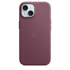 Накладка Apple FineWoven Case с MagSafe для iPhone 15 Plus, бордовый