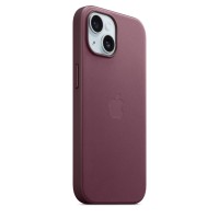 Накладка Apple FineWoven Case с MagSafe для iPhone 15, бордовый