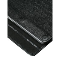 Чехол-конверт Alexander для MacBook Pro 14", кожа, питон, чёрный