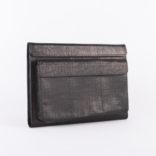 Чехол-конверт с карманом Alexander для MacBook Pro 13"/ Air 13" NEW, кожа, кроко, чёрный