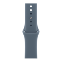 Apple Watch Series 11, 42mm, Space Gray Aluminum Case with Anchor Blue Sport Band - M/L