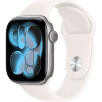 Apple Watch Series 11, 42mm, Space Gray Aluminum Case with Light Blush Sport Band - M/L
