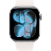 Apple Watch Series 11, 42mm, Space Gray Aluminum Case with Light Blush Sport Band - M/L