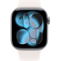 Apple Watch Series 11, 42mm, Space Gray Aluminum Case with Light Blush Sport Band - M/L