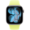 Apple Watch Series 11, 42mm, Space Gray Aluminum Case with Neon Yellow Sport Band - S/M