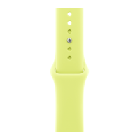Apple Watch Series 11, 42mm, Space Gray Aluminum Case with Neon Yellow Sport Band - S/M