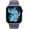Apple Watch Series 11, 46mm, Space Gray Aluminum Case with Purple Fog Sport Band - M/L