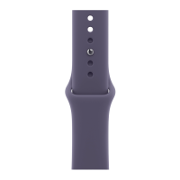 Apple Watch Series 11, 46mm, Space Gray Aluminum Case with Purple Fog Sport Band - M/L