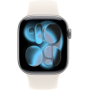 Apple Watch Series 11, 42mm, Space Gray Aluminum Case with Starlight Sport Band - M/L