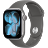 Apple Watch Series 11, 42mm, Space Gray Aluminum Case with Stone Gray Sport Band - S/M