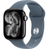 Apple Watch Series 11, 46mm, Jet Black Aluminum Case with Anchor Blue Sport Band - S/M
