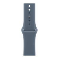 Apple Watch Series 11, 46mm, Jet Black Aluminum Case with Anchor Blue Sport Band - S/M
