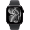Apple Watch Series 11, 46mm, Jet Black Aluminum Case with Black Sport Band - M/L