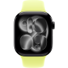 Apple Watch Series 11, 46mm, Jet Black Aluminum Case with Neon Yellow Sport Band - M/L