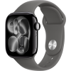 Apple Watch Series 11, 46mm, Jet Black Aluminum Case with Stone Gray Sport Band - M/L