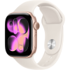 Apple Watch Series 11, 42mm, Rose Gold Aluminum Case with Starlight Sport Band - S/M