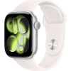 Apple Watch Series 11, 46mm, Silver Aluminum Case with Light Blush Sport Band - M/L Apple Watch Series 11, 46mm, Silver Aluminum Case with Light Blush Sport Band - M/L
