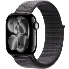Apple Watch Series 11, 42mm, Jet Black Aluminum Case with Dark Gray Sport Loop
