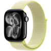 Apple Watch Series 11, 42mm, Jet Black Aluminum Case with Neon Yellow Sport Loop