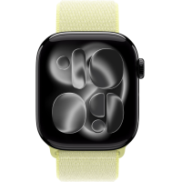 Apple Watch Series 11, 42mm, Jet Black Aluminum Case with Neon Yellow Sport Loop