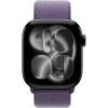 Apple Watch Series 11, 42mm, Jet Black Aluminum Case with Purple Fog Sport Loop