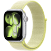 Apple Watch Series 11, 42mm, Silver Aluminum Case with Neon Yellow Sport Loop Apple Watch Series 11, 42mm, Silver Aluminum Case with Neon Yellow Sport Loop