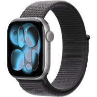 Apple Watch Series 11, 42mm, Space Gray Aluminum Case with Dark Gray Sport Loop