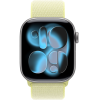 Apple Watch Series 11, 42mm, Space Gray Aluminum Case with Neon Yellow Sport Loop