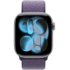 Apple Watch Series 11, 42mm, Space Gray Aluminum Case with Purple Fog Sport Loop