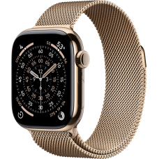Apple Watch Series 11, 46mm, Gold Titanium Case with Gold Milanese Loop