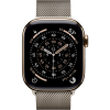 Apple Watch Series 11, 46mm, Gold Titanium Case with Natural Milanese Loop