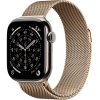 Apple Watch Series 11, 42mm, Natural Titanium Case with Gold Milanese Loop Apple Watch Series 11, 42mm, Natural Titanium Case with Gold Milanese Loop