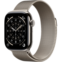 Apple Watch Series 11, 42mm, Natural Titanium Case with Natural Milanese Loop